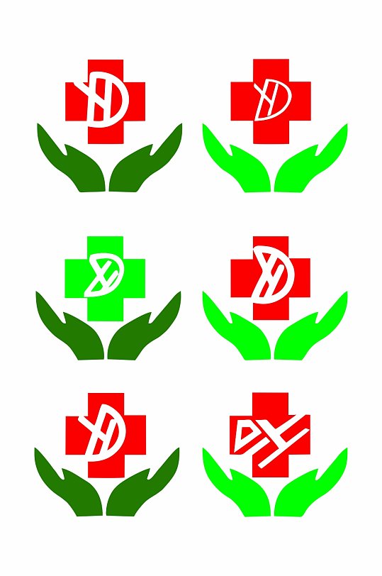 医院logo矢量元素cdr绿色logo