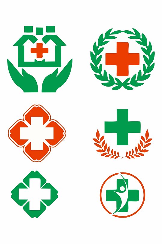 医院logo矢量元素cdr绿色logo