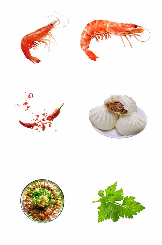 海鲜龙虾免扣元素包子png美食素材