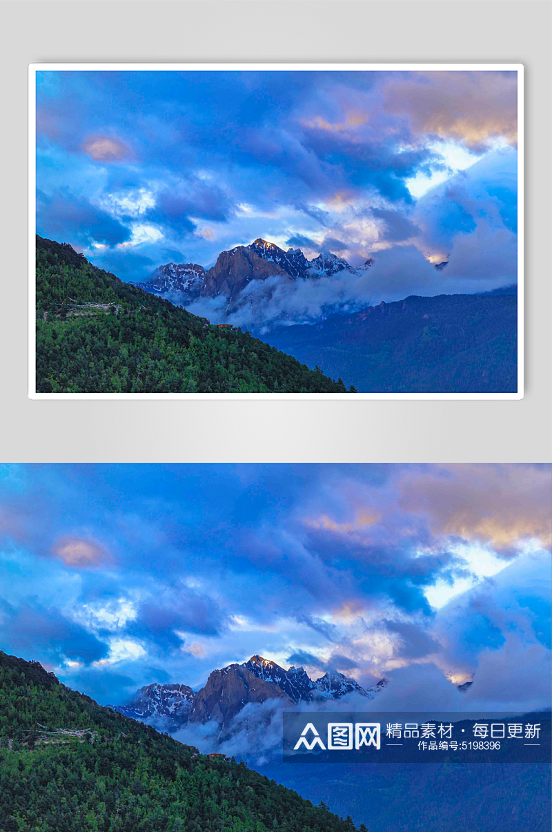 梅里雪山自然风光摄影图素材