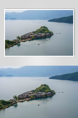 云南丽江泸沽湖摄影图