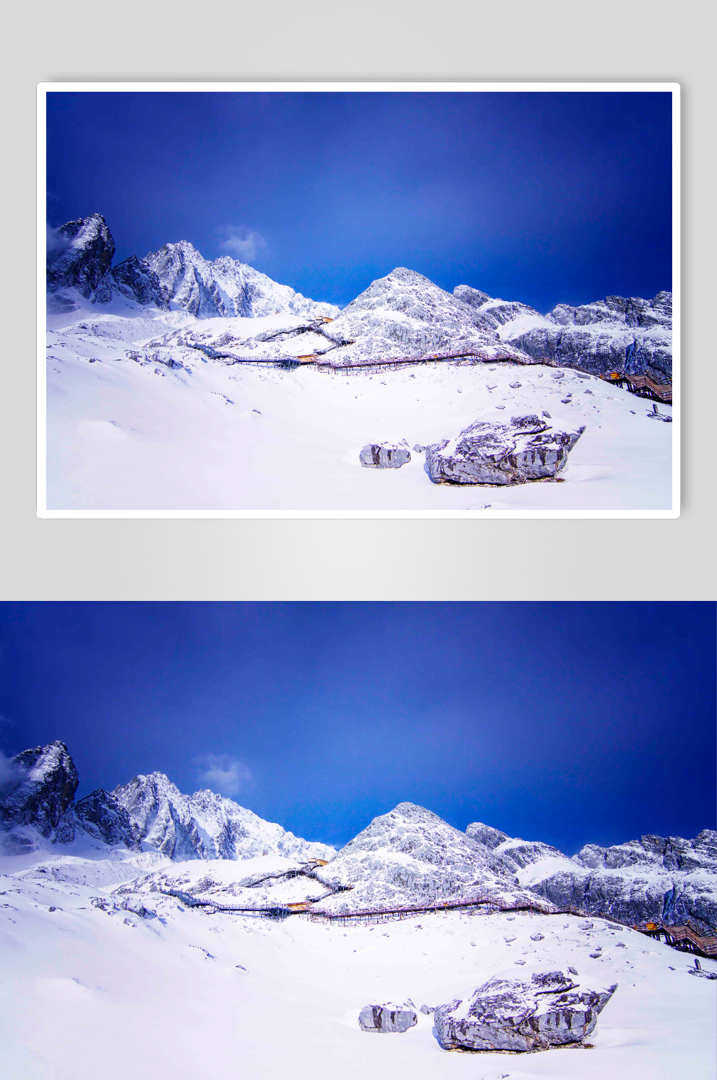 云南丽江玉龙雪山大索道素材