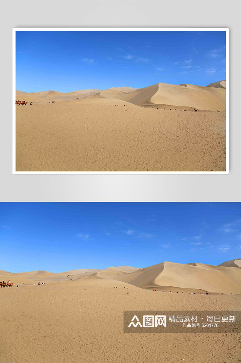 敦煌鸣沙山沙漠沙丘图片素材
