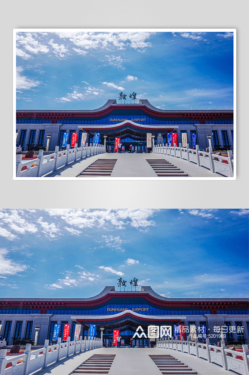 甘肃敦煌机场摄影图片素材
