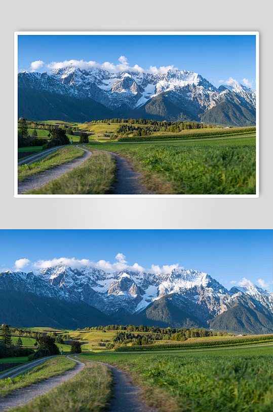 阿尔卑斯山脉创意高清实拍图片