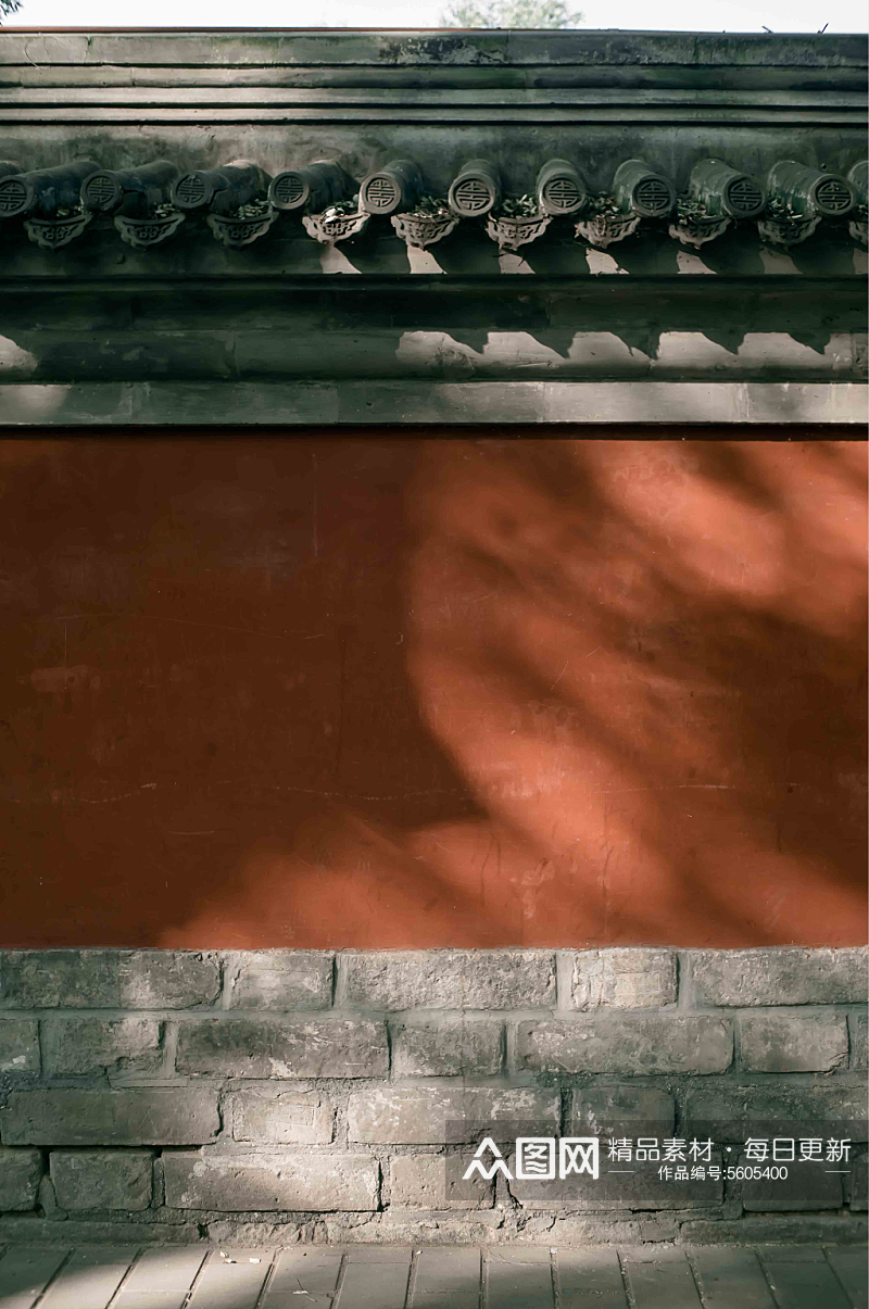 北京古建筑的墙图片素材