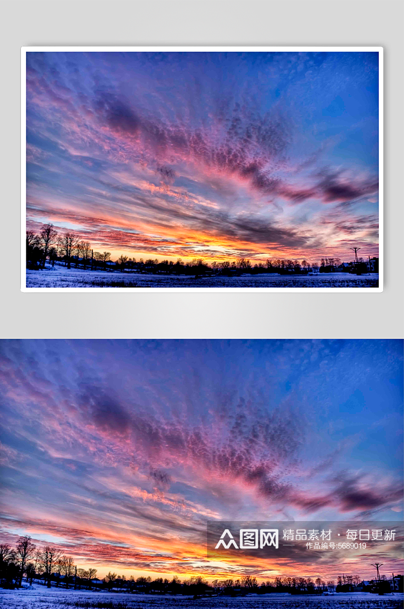 夕阳云彩摄影图片素材