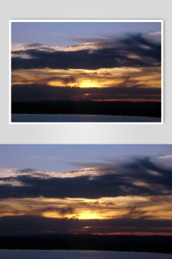 夕阳云彩摄影图片