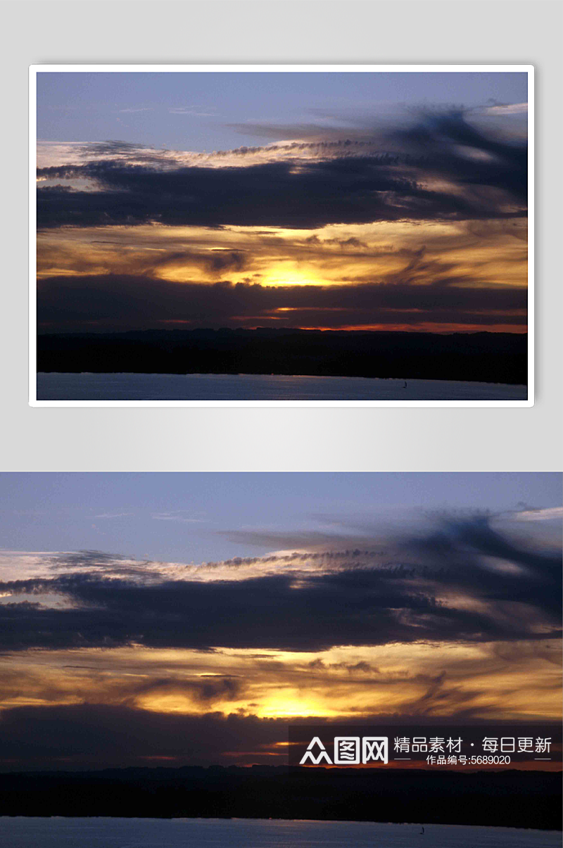 夕阳云彩摄影图片素材