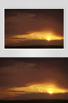 夕阳云彩摄影图片
