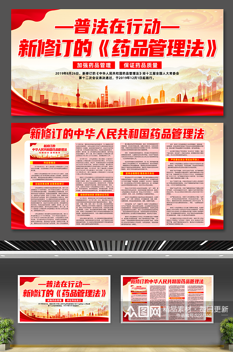 新修订的中华人民共和国药品管理法展板素材