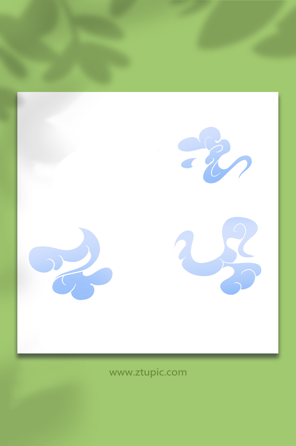 手绘古风祥云元素插画素材
