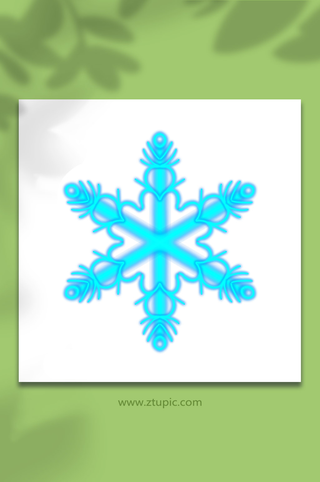 手绘卡通漂亮雪花元素插画素材