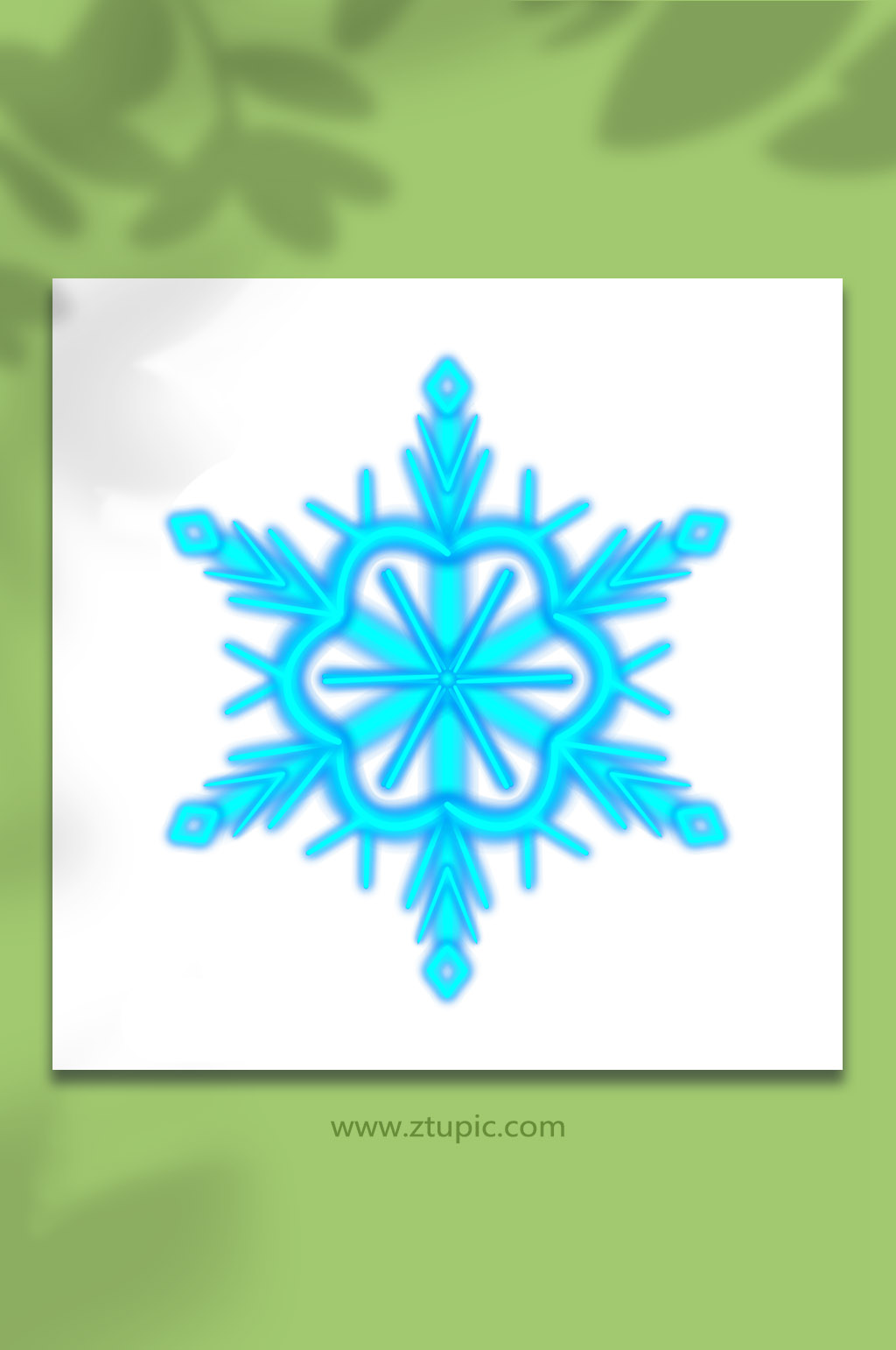 手绘卡通浪漫雪花元素插画素材