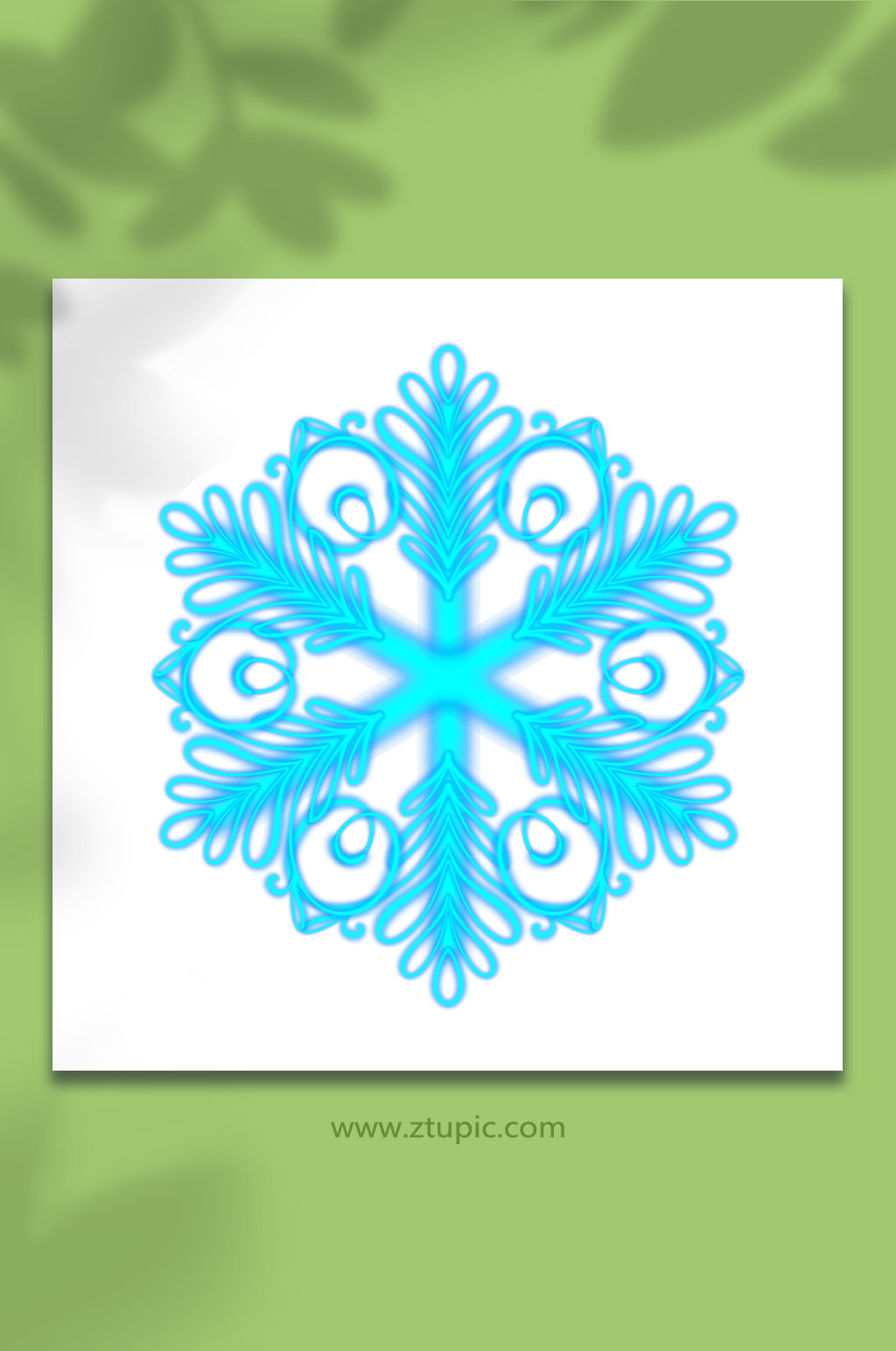 手绘卡通精致雪花元素插画6素材