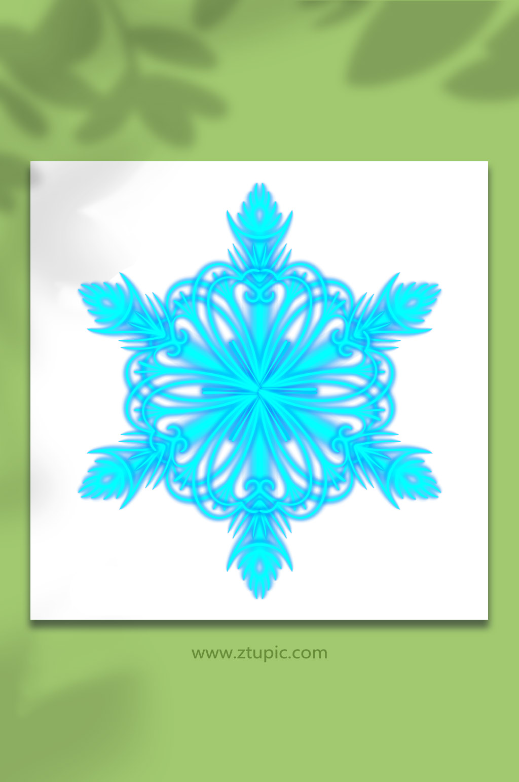 手绘卡通寒冰雪花元素插画素材
