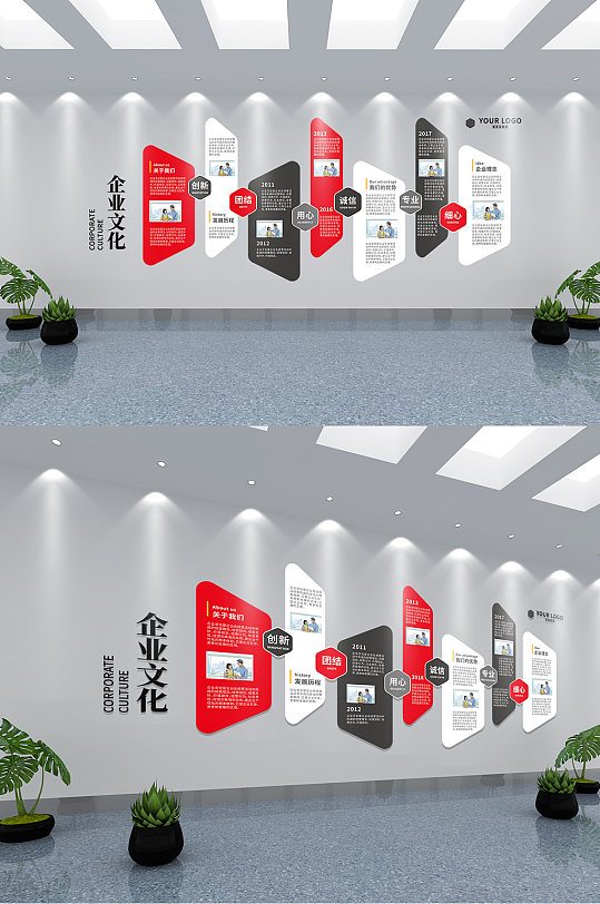 企业发展历程文化墙