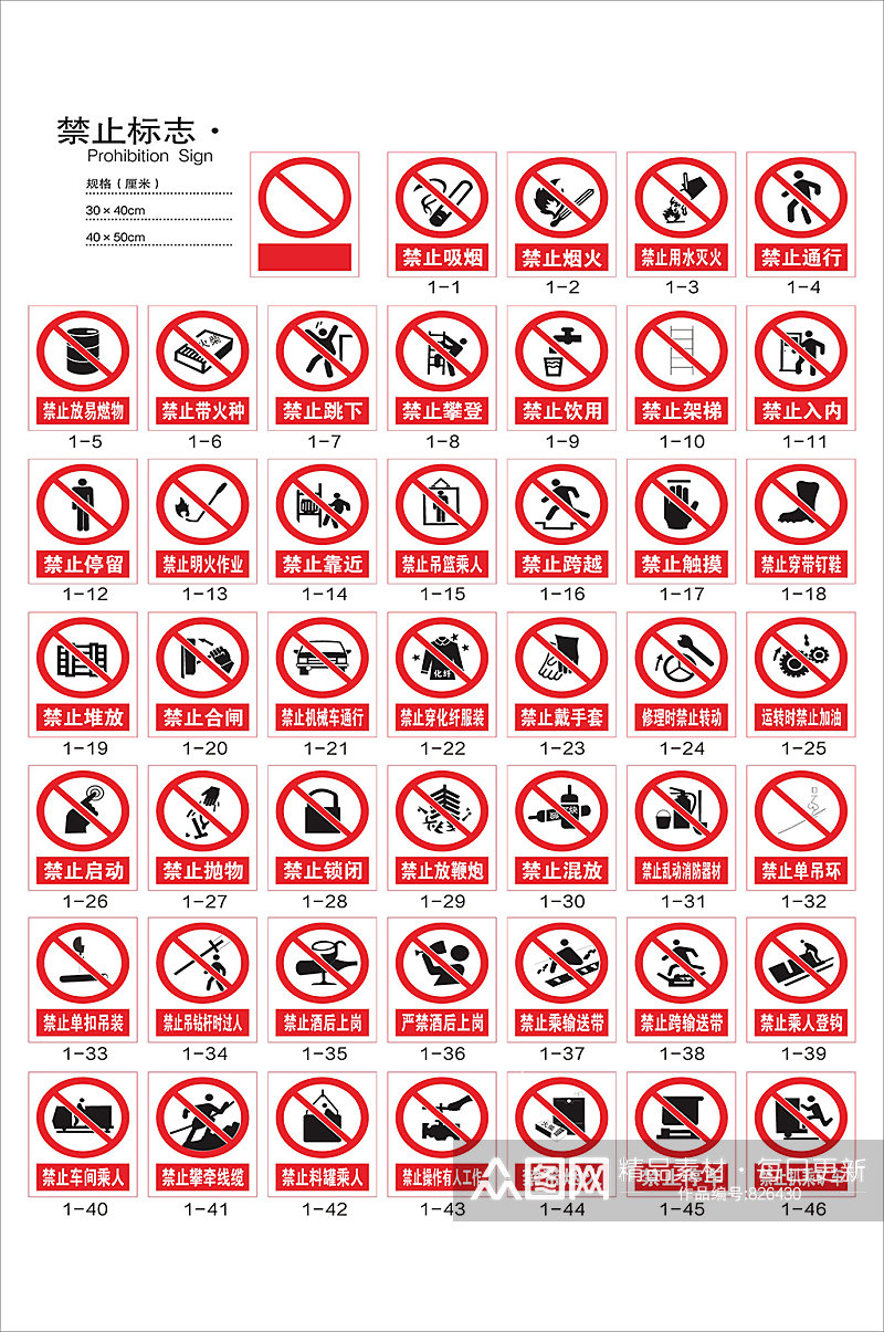 禁止标志标识系列合集禁烟标识禁止吸烟标识素材