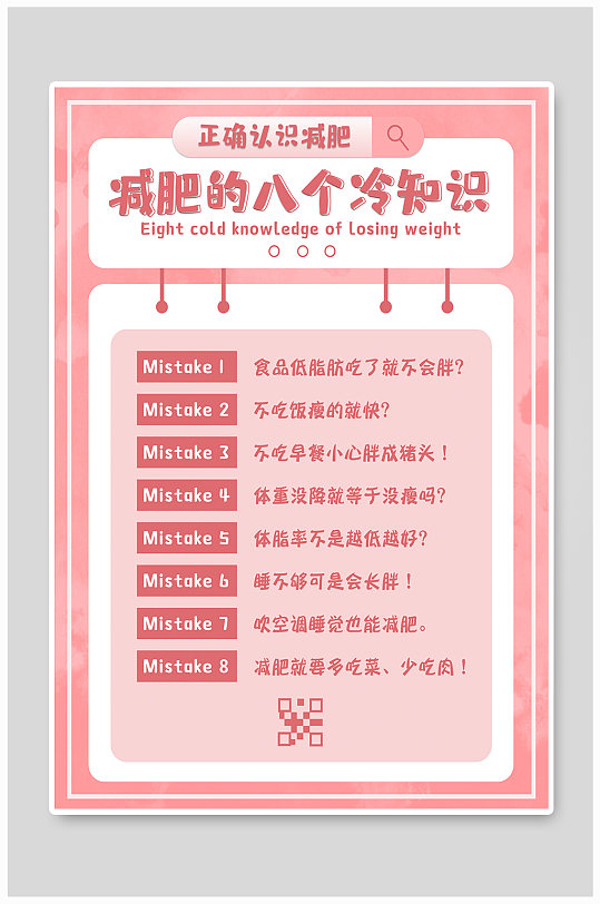 减肥的冷知识科普海报