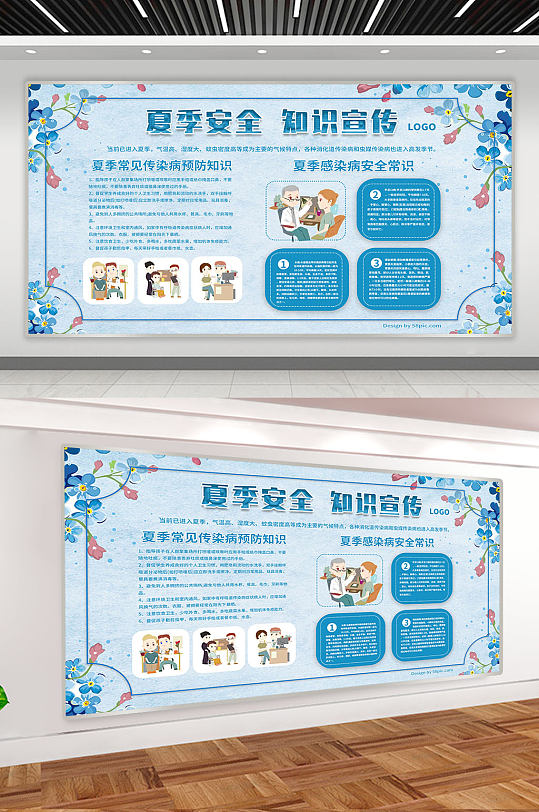 夏季安全知识宣传展板