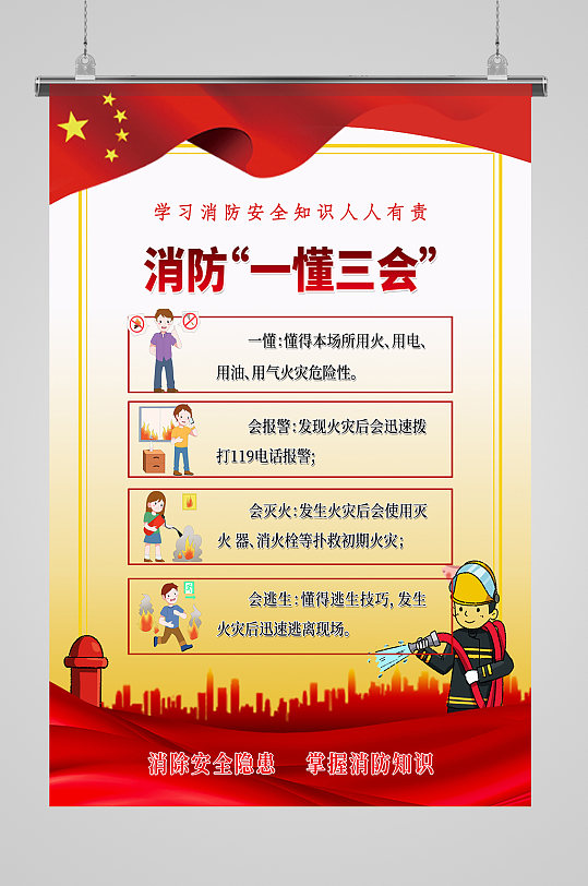 消防三懂三会图片-消防三懂三会素材下载-众图网