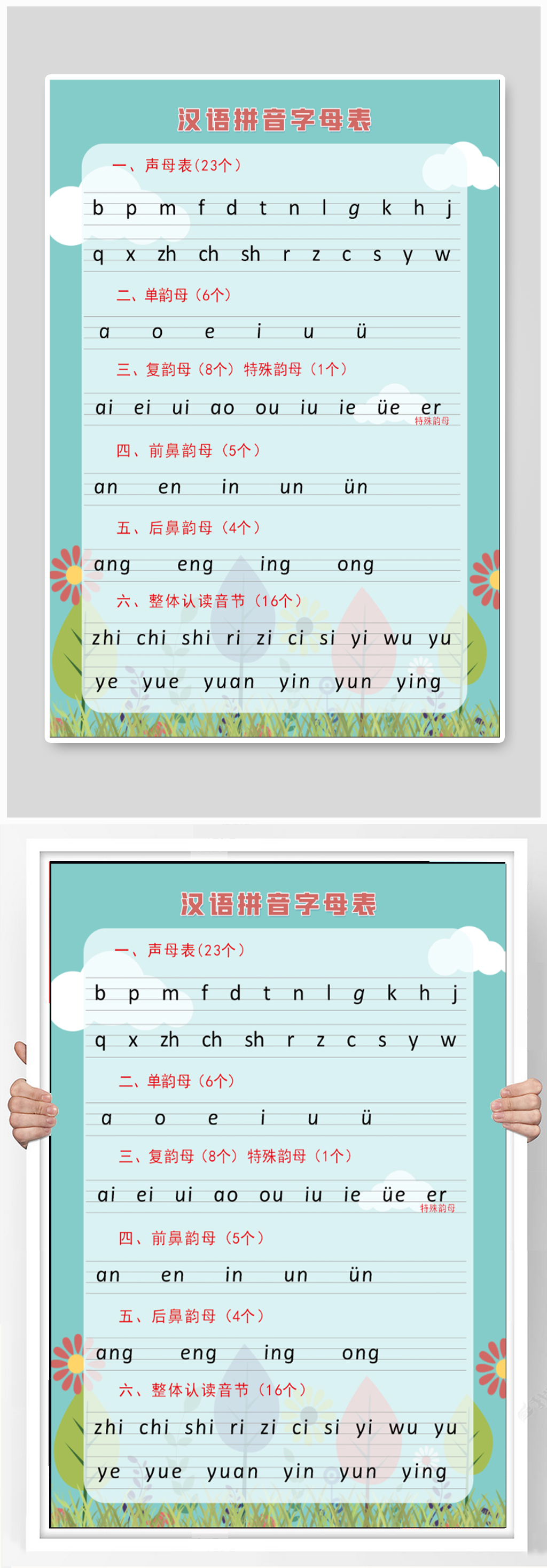 校园汉语拼音字母表