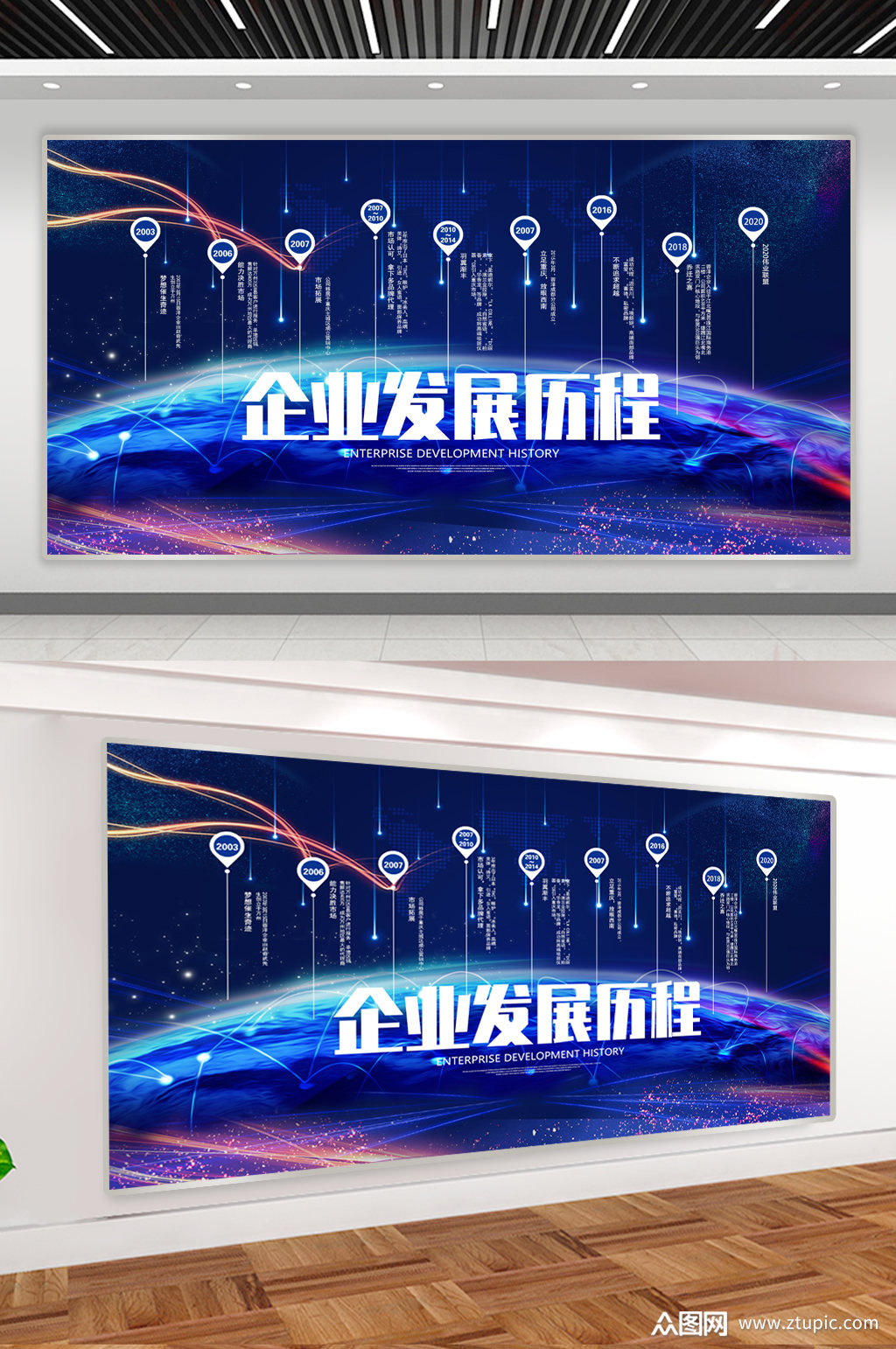 企业发展历程展板