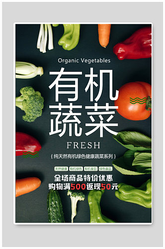 有机蔬菜宣传海报