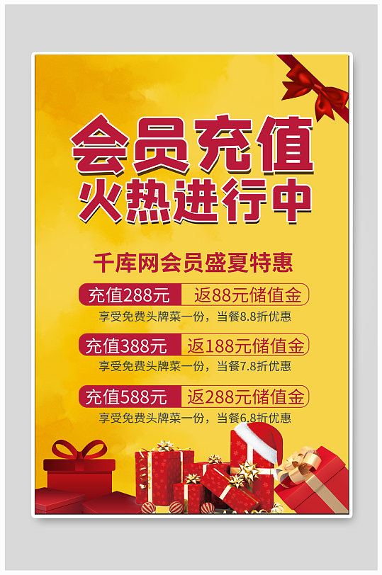 vip会员充值活动海报