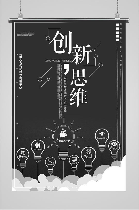 创新思维企业励志海报