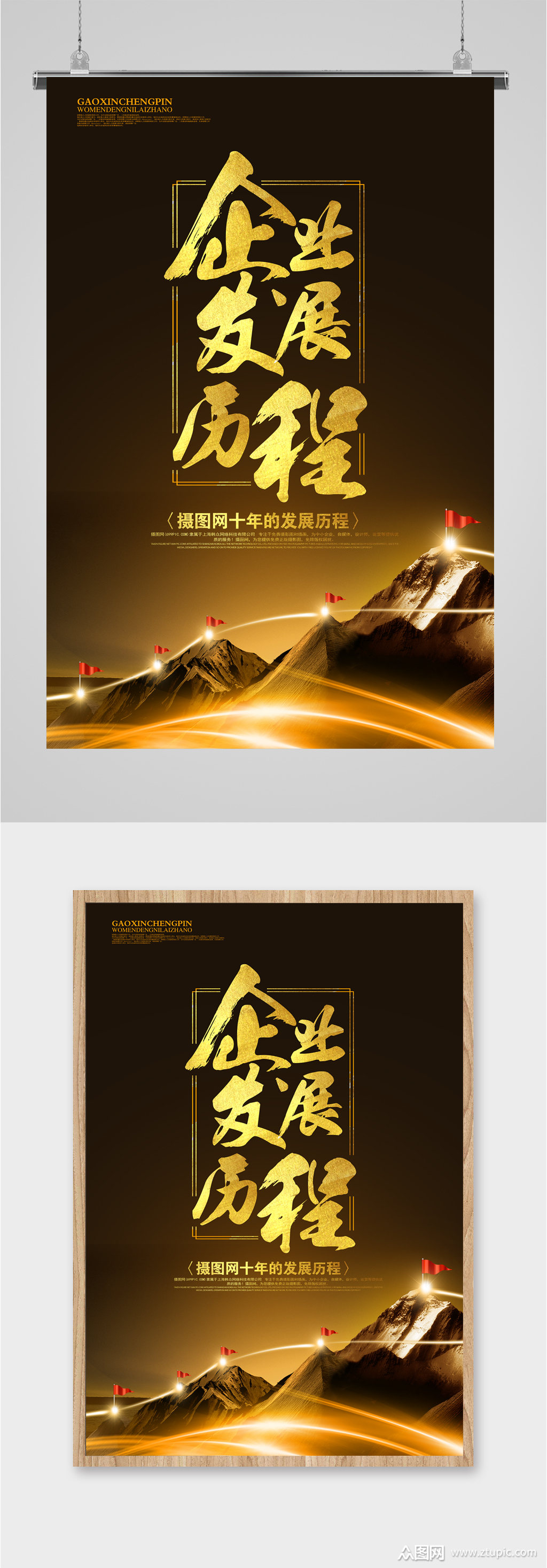 企业发展历程海报