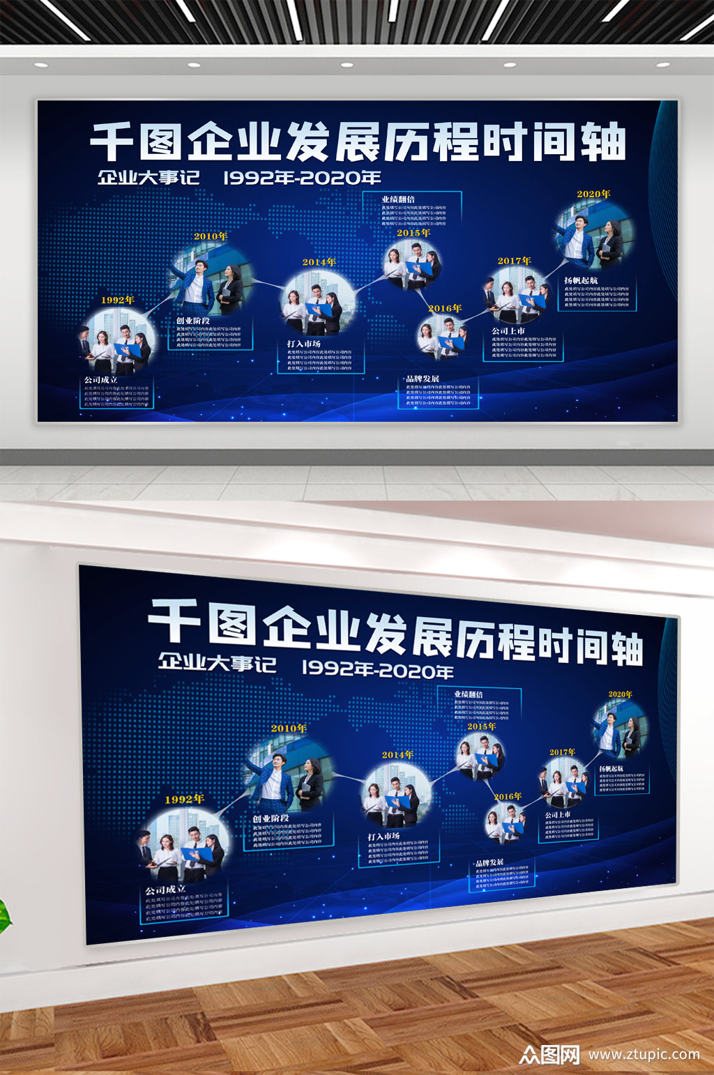 公司企业发展历程展板素材