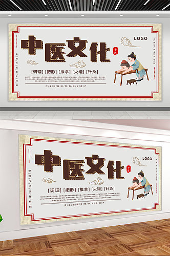 中医文化宣传展板海报