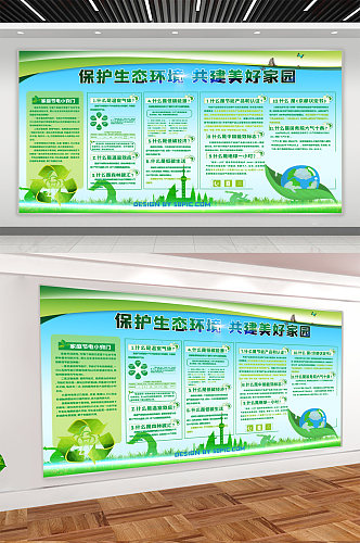 保护生态环境宣传展板