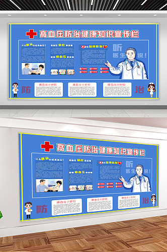 高血压防治健康知识宣传栏展板