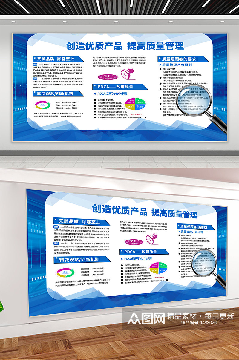 企业质量管理宣传展板素材