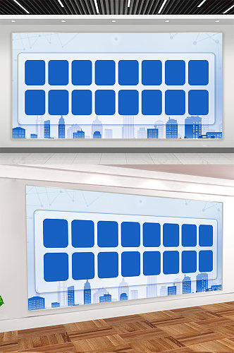 公司企业照片墙展板