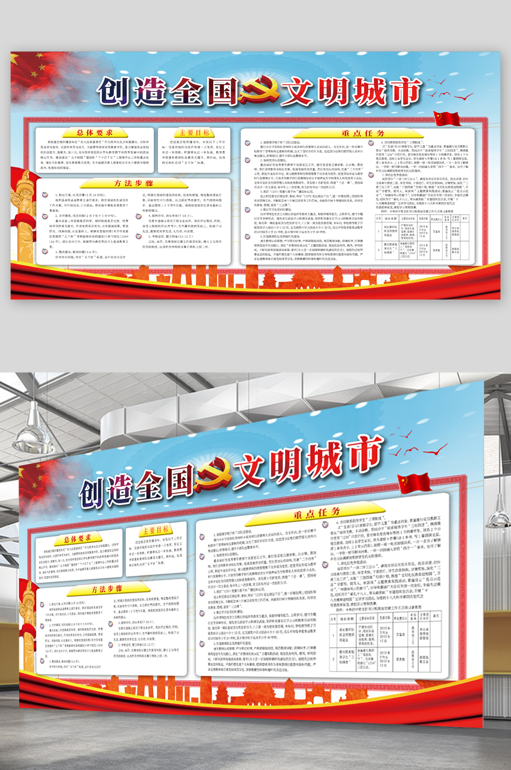 创建全国文明城市宣传展板素材