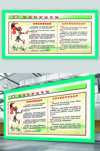 中医养生宣传展板海报