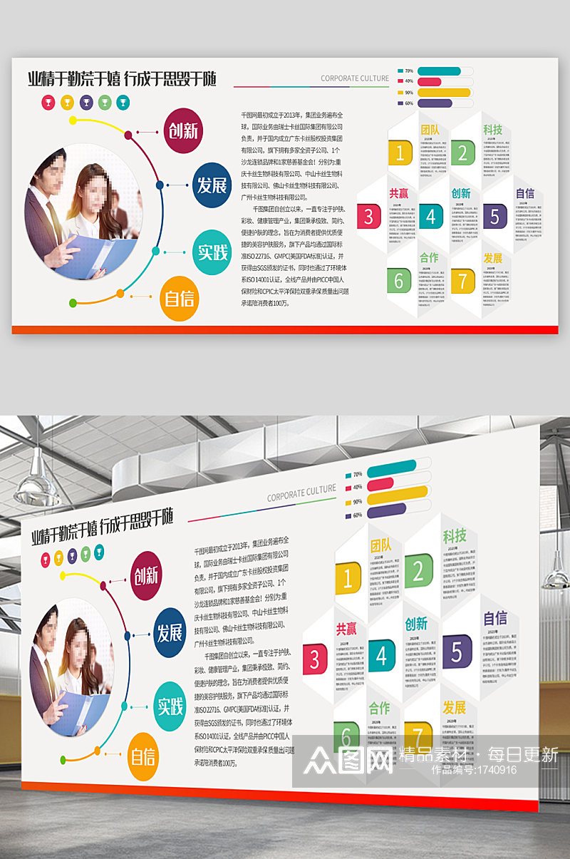 公司企业文化宣传展板素材