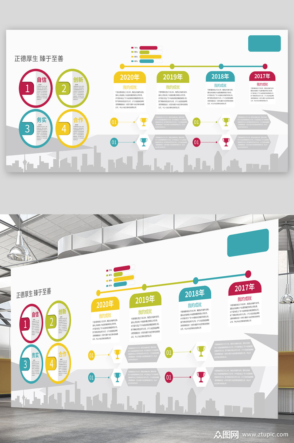 公司企业发展历程宣传展板素材