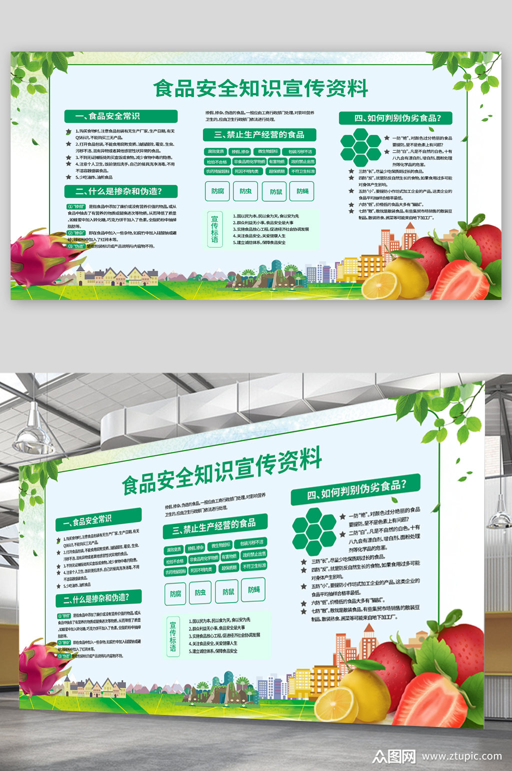 食品安全知识宣传展板