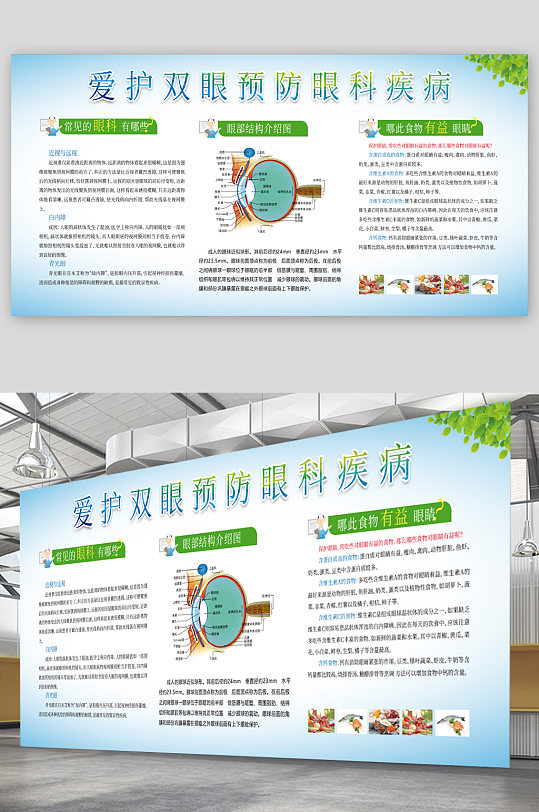 眼科医院宣传展板海报-众图网