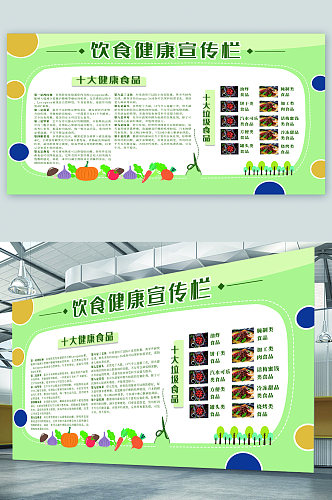 饮食健康宣传栏展板