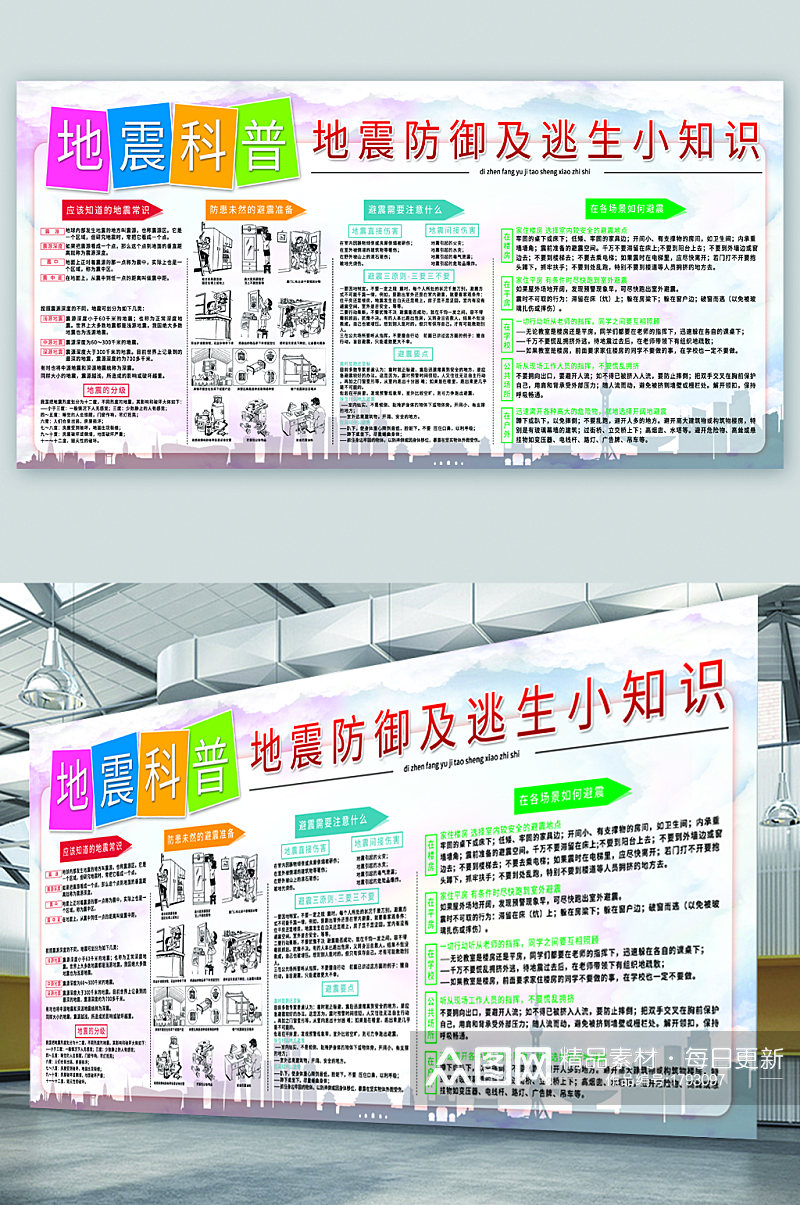 地震科普知识宣传展板素材