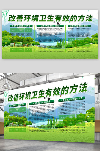 改善环境卫生宣传展板海报