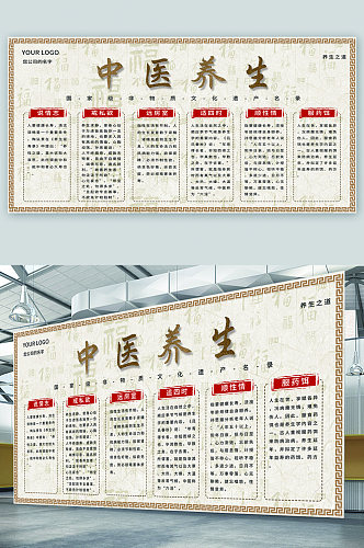 中医医院 中医养生文化宣传展板海报