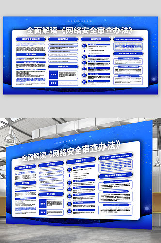 网络安全审查办法防诈骗宣传展板