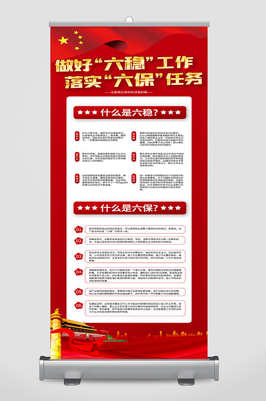 六保六穩(wěn)黨建展架