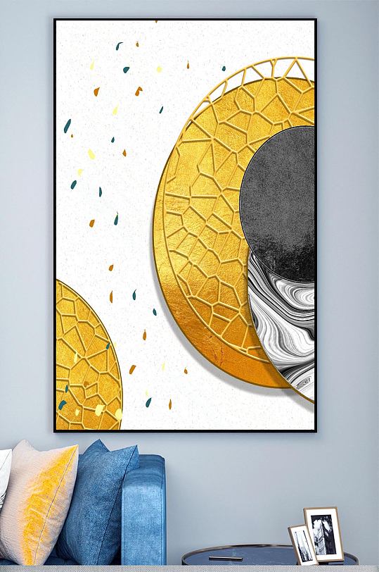 现代简约装饰画背景墙